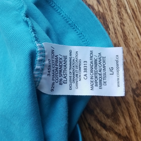 (L) Company Ellen Tracy Solid Color Classic Long Sleeve Tee Made in Canada - Picture 7 of 9